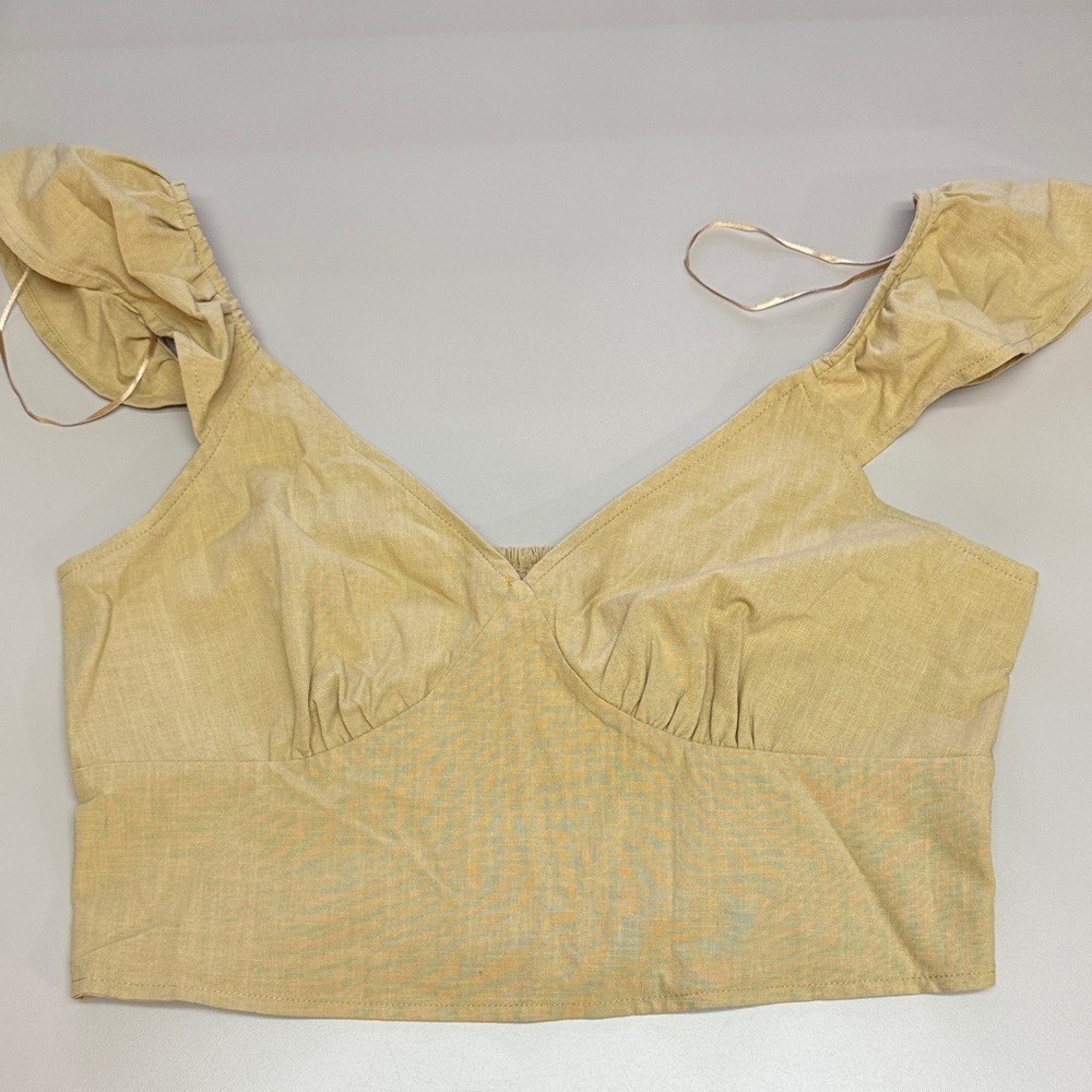 A New Day Tan Crop Top Size M